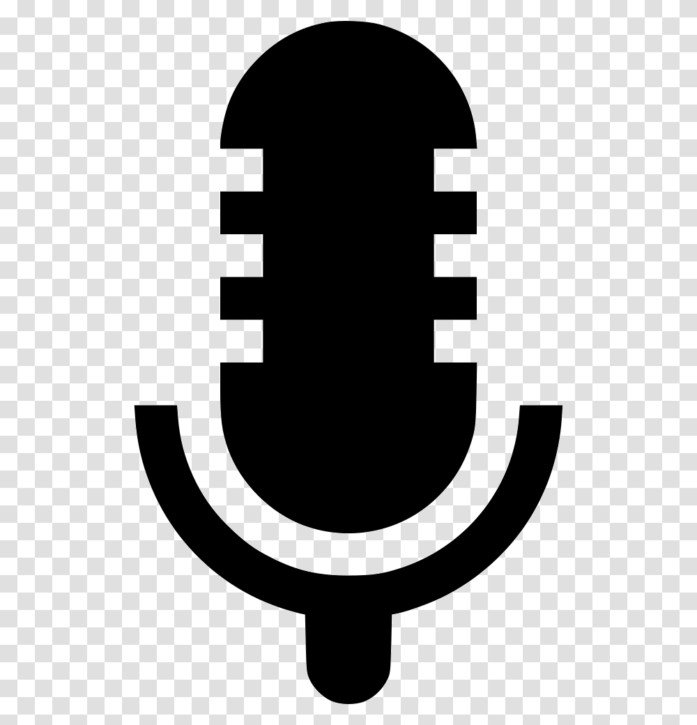 File Microphone Icon, Stencil, Cross, Hook Transparent Png