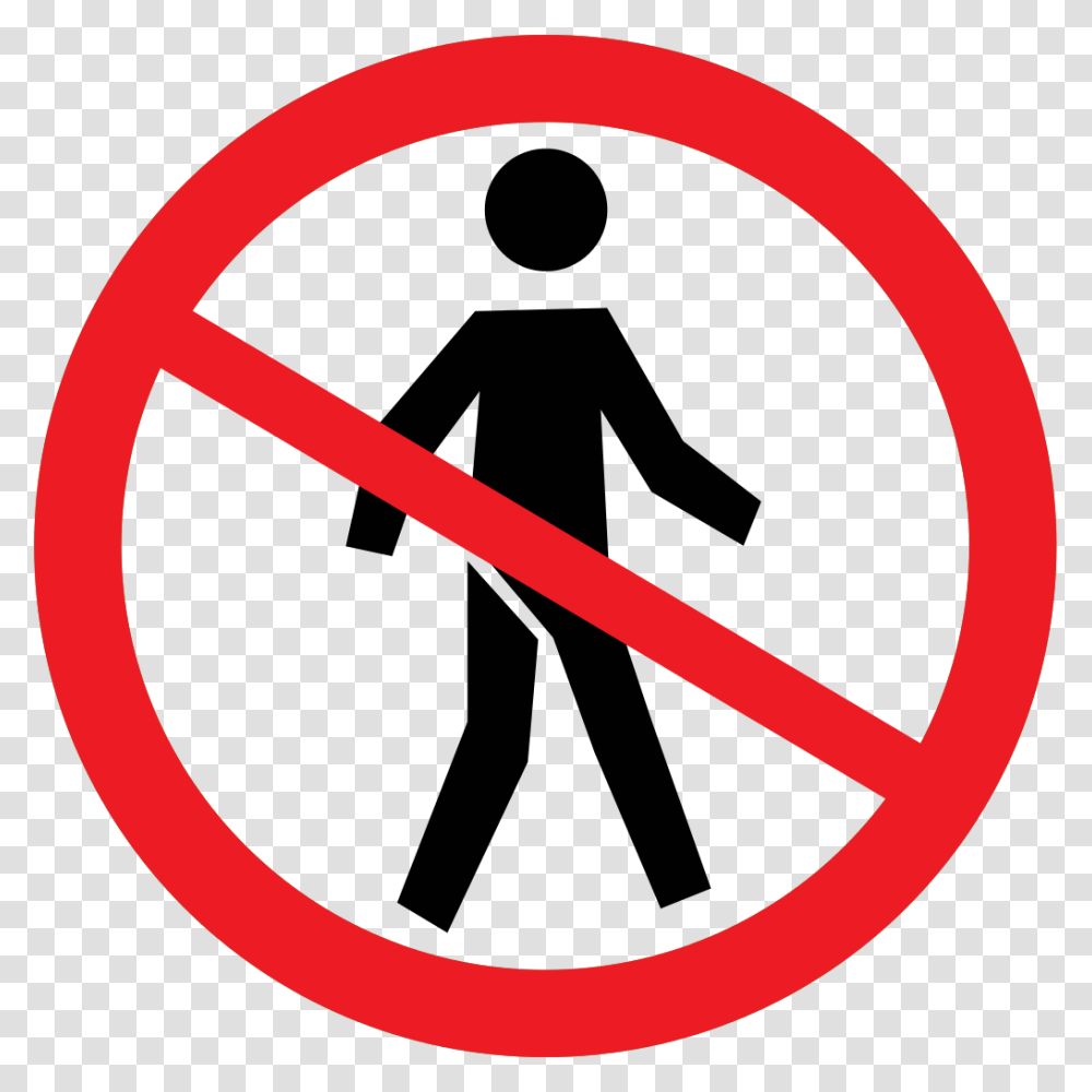 File Pictogram Pedestrian Svg Traffic Signs No Don't Walk Clipart, Road Sign Transparent Png