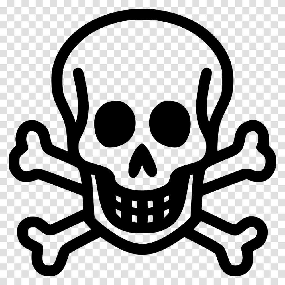 File Poison Skull Poison Icon, Emblem, Stencil, Logo Transparent Png