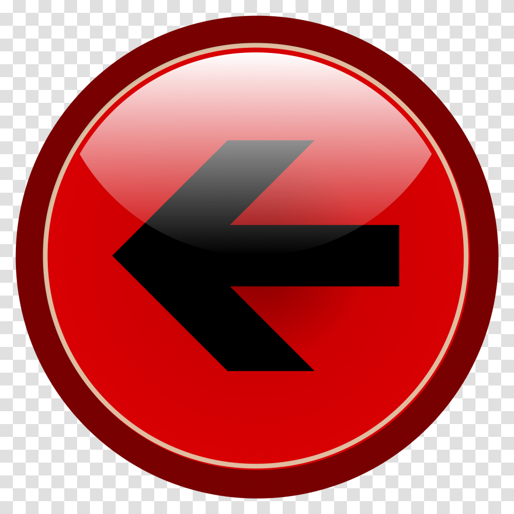 File Redbutton Leftarrow Svg Wikimedia Commons Back Button Red, Sign Transparent Png