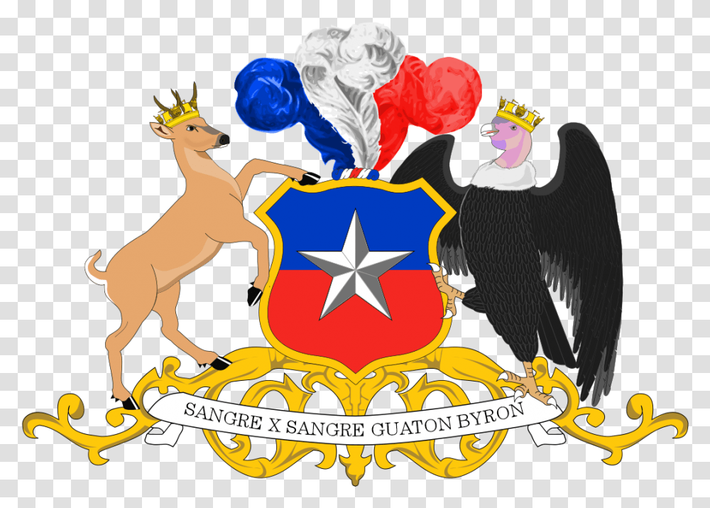 File Sangrexsangre Chile Coat Of Arms, Star Symbol, Logo, Trademark Transparent Png