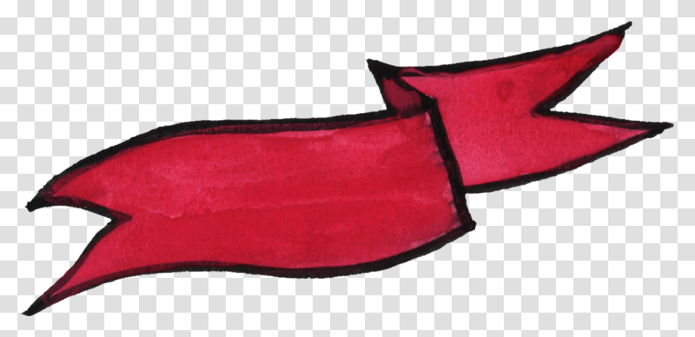 File Size Red Watercolor Banner In, Apparel, Velvet, Tie Transparent Png