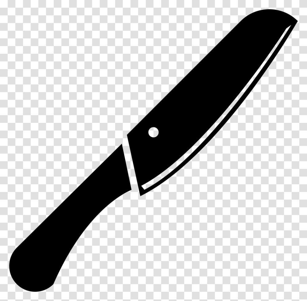 File Svg Black Kitchen Knife, Blade, Weapon, Weaponry, Letter Opener Transparent Png