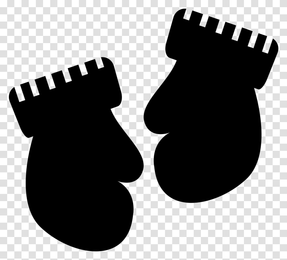 File Svg Black Mittens Clipart, Stencil, Silhouette, Hand Transparent Png