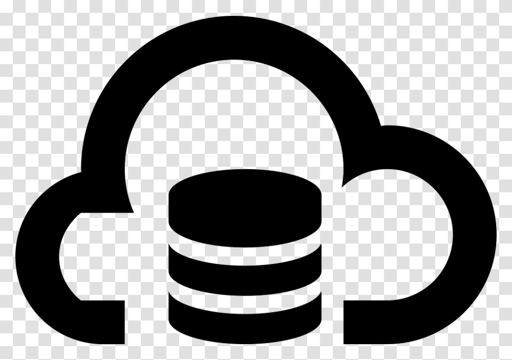 File Svg Cloud Database Icon Free, Stencil, Bottle, Hat Transparent Png