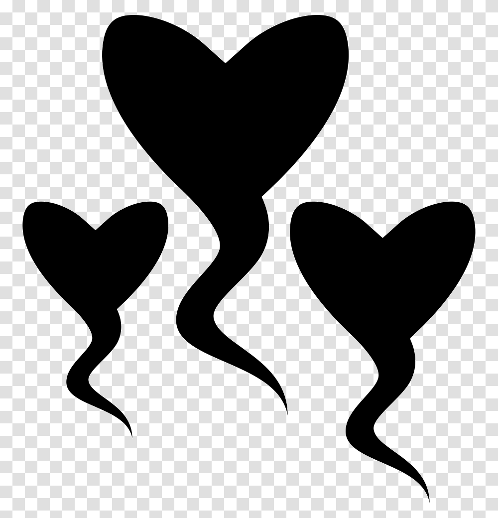 File Svg Heart Shaped Sperm, Stencil, Silhouette, Mustache Transparent Png