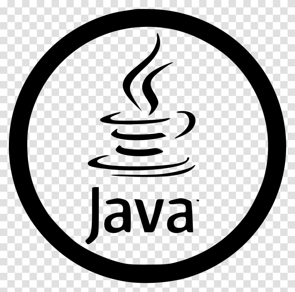 File Svg Java Logo Black And White, Label, Number Transparent Png