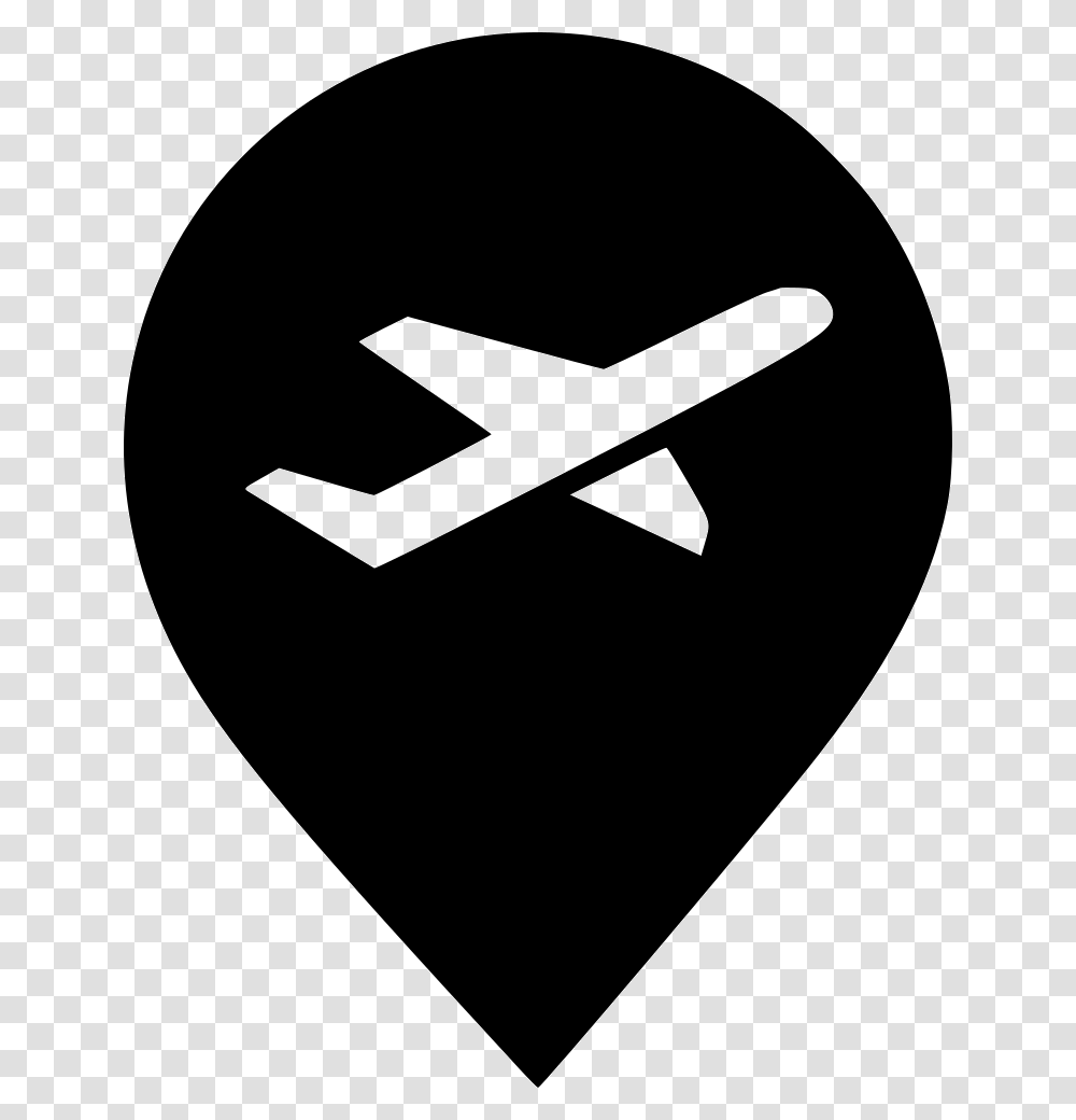 File Svg Map Pointer Icon Airport, Plectrum Transparent Png