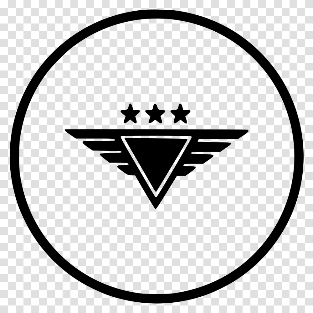 File Svg Military Badge Wing Logo Vector, Star Symbol, Trademark, Stencil Transparent Png