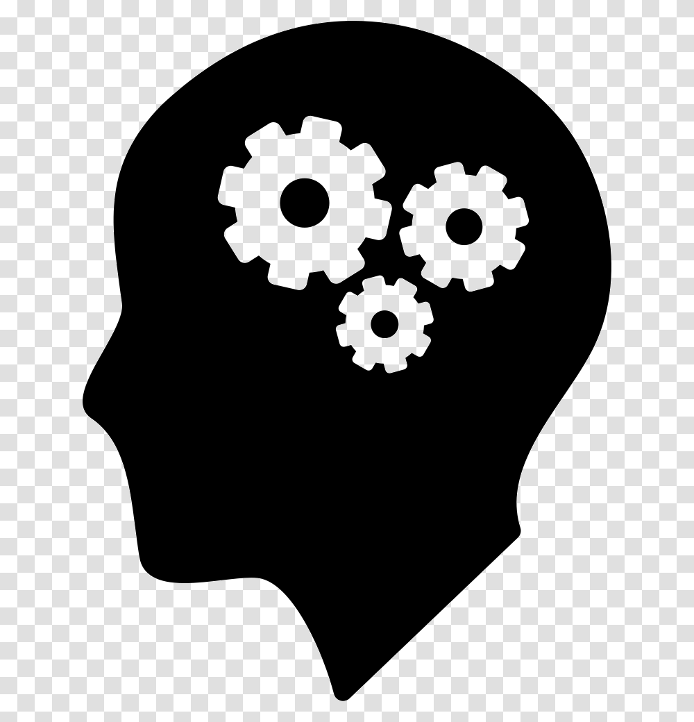 File Svg Mind Gear, Machine, Light, Silhouette, Stencil Transparent Png