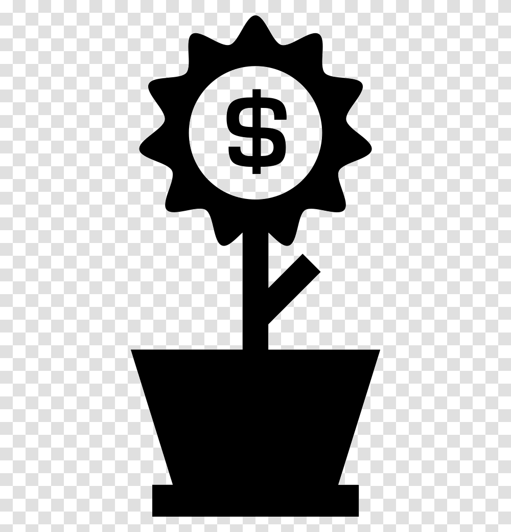 File Svg Money Flower Clipart, Stencil, Cross, Silhouette Transparent Png