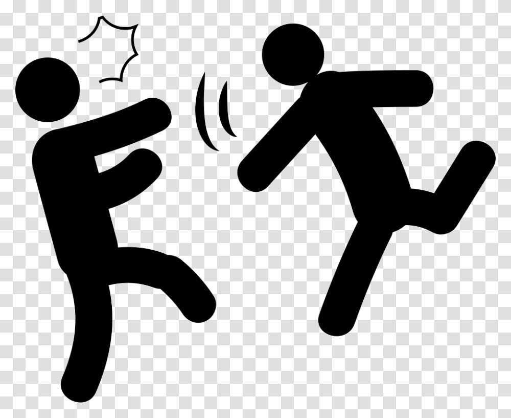 File Svg Pluspng Hitting Someone, Person, Human, Stencil, Silhouette Transparent Png