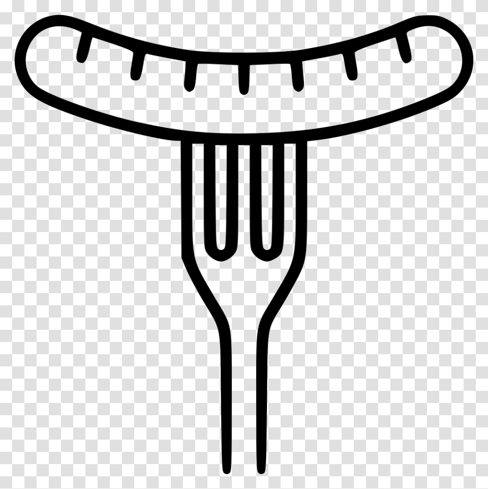 File Svg Smiling Face Black And White, Fork, Cutlery, Bow Transparent Png