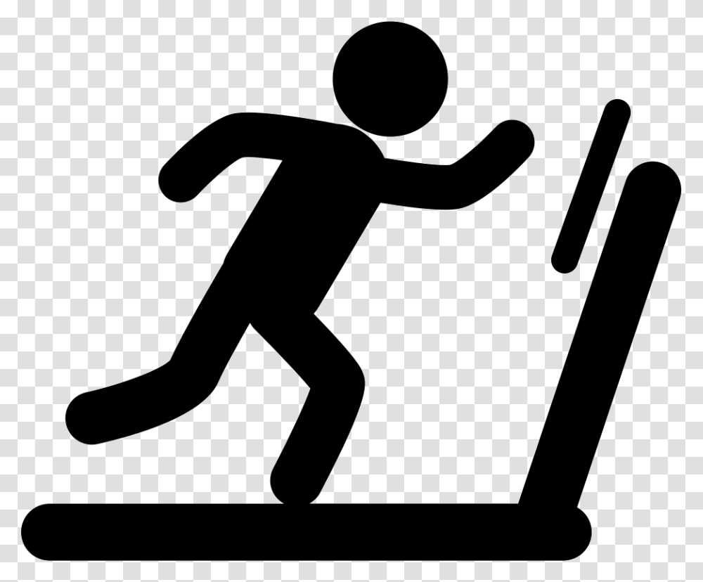 File Svg Stick Figure Running On Treadmill, Hammer, Tool, Person Transparent Png