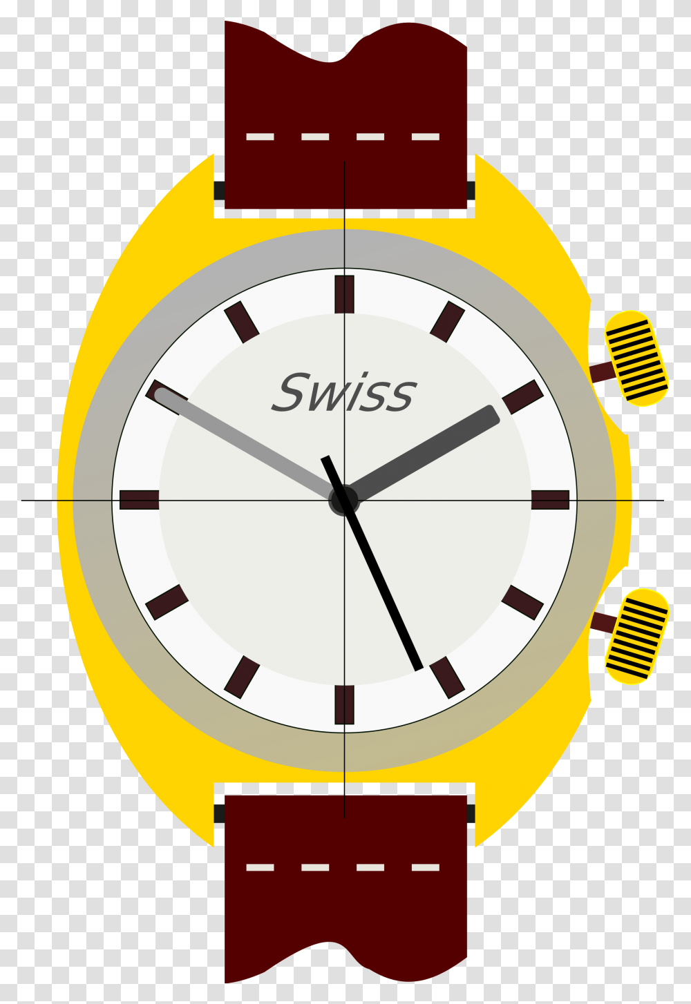 File Swiss Watch Svg, Analog Clock, Wristwatch Transparent Png