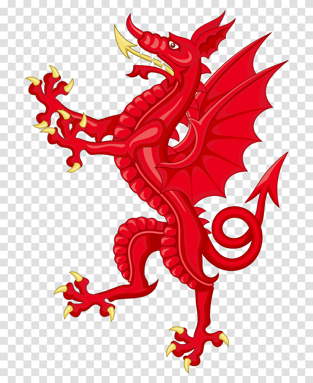 File Welsh Dragon Svg Dragon Supporter Coat Of Arms Transparent Png