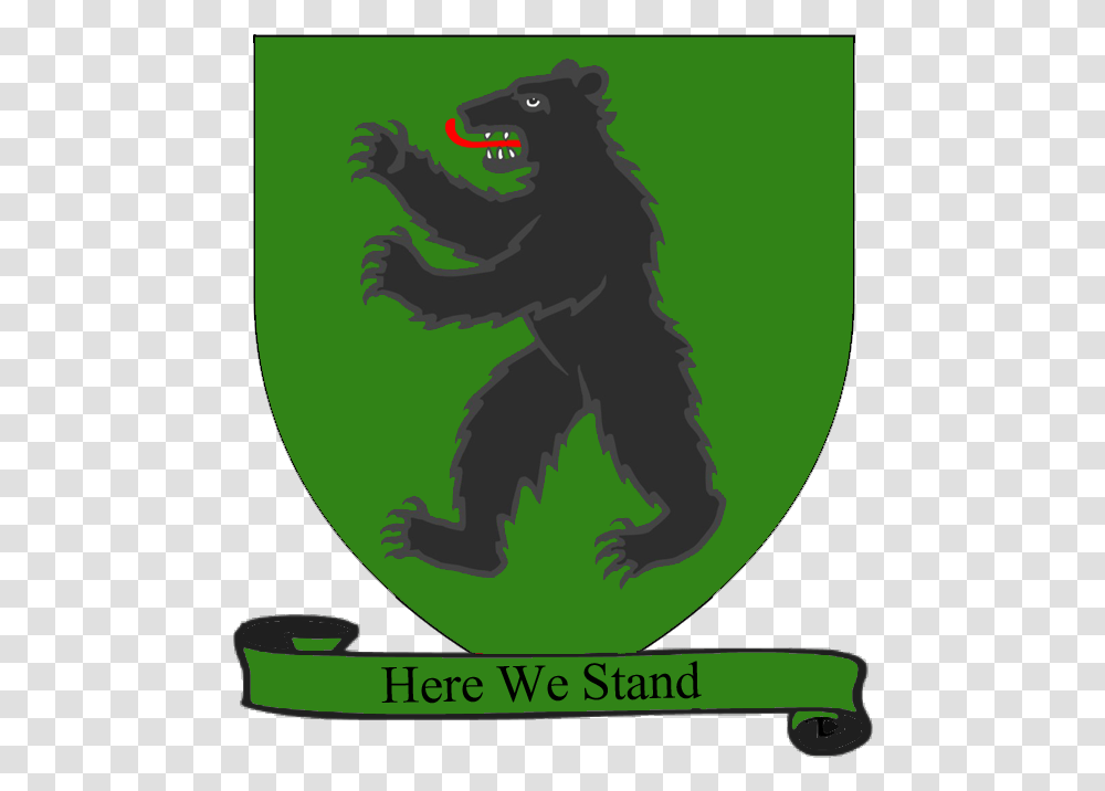 Filea Song Of Ice And Fire Arms House Mormont Green Mormont Coat Of Arms, Armor, Shield, Mammal, Animal Transparent Png