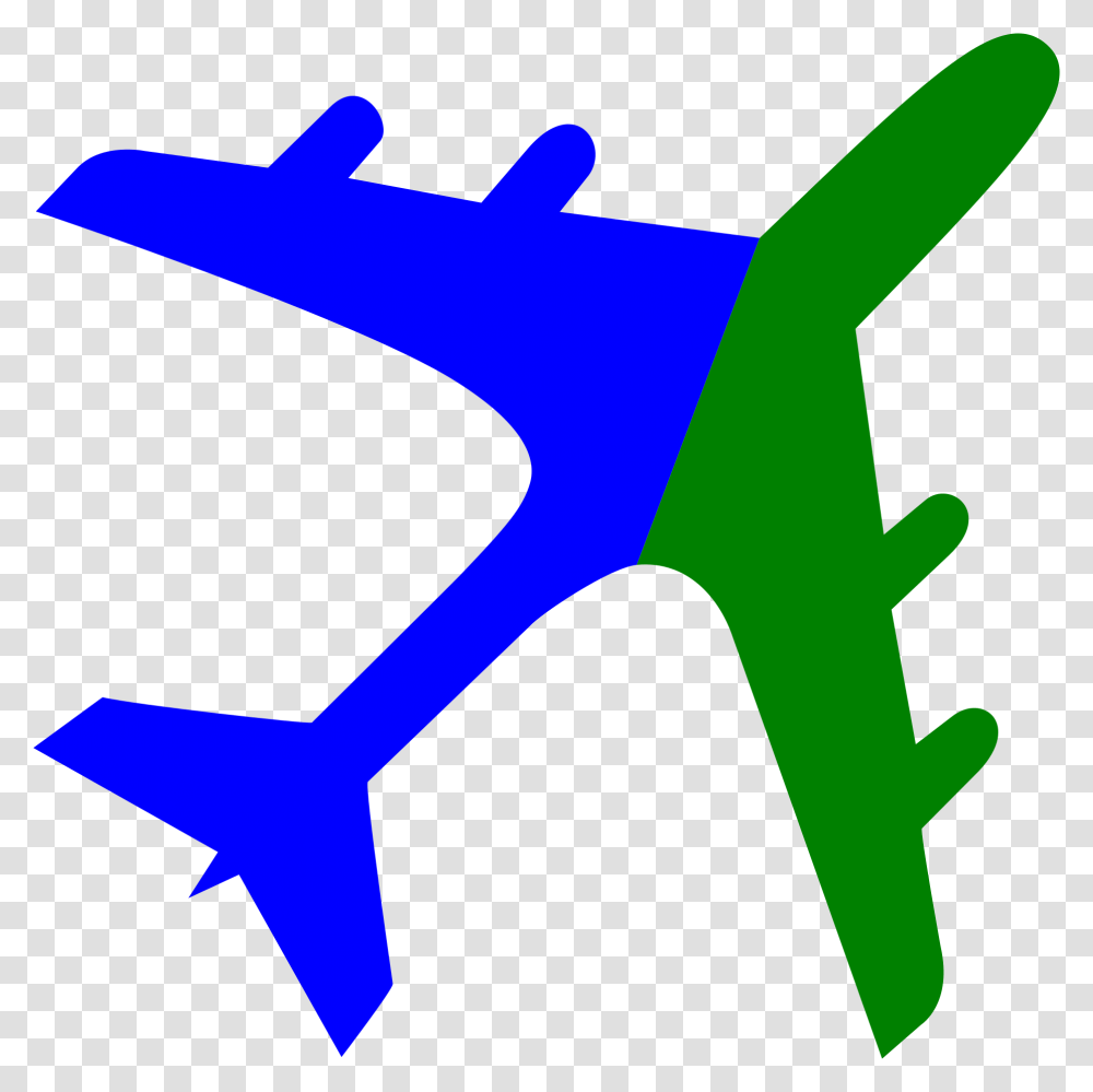 Fileairplane Silhouette Blue Green Airplane Silhouette White, Axe, Tool Transparent Png