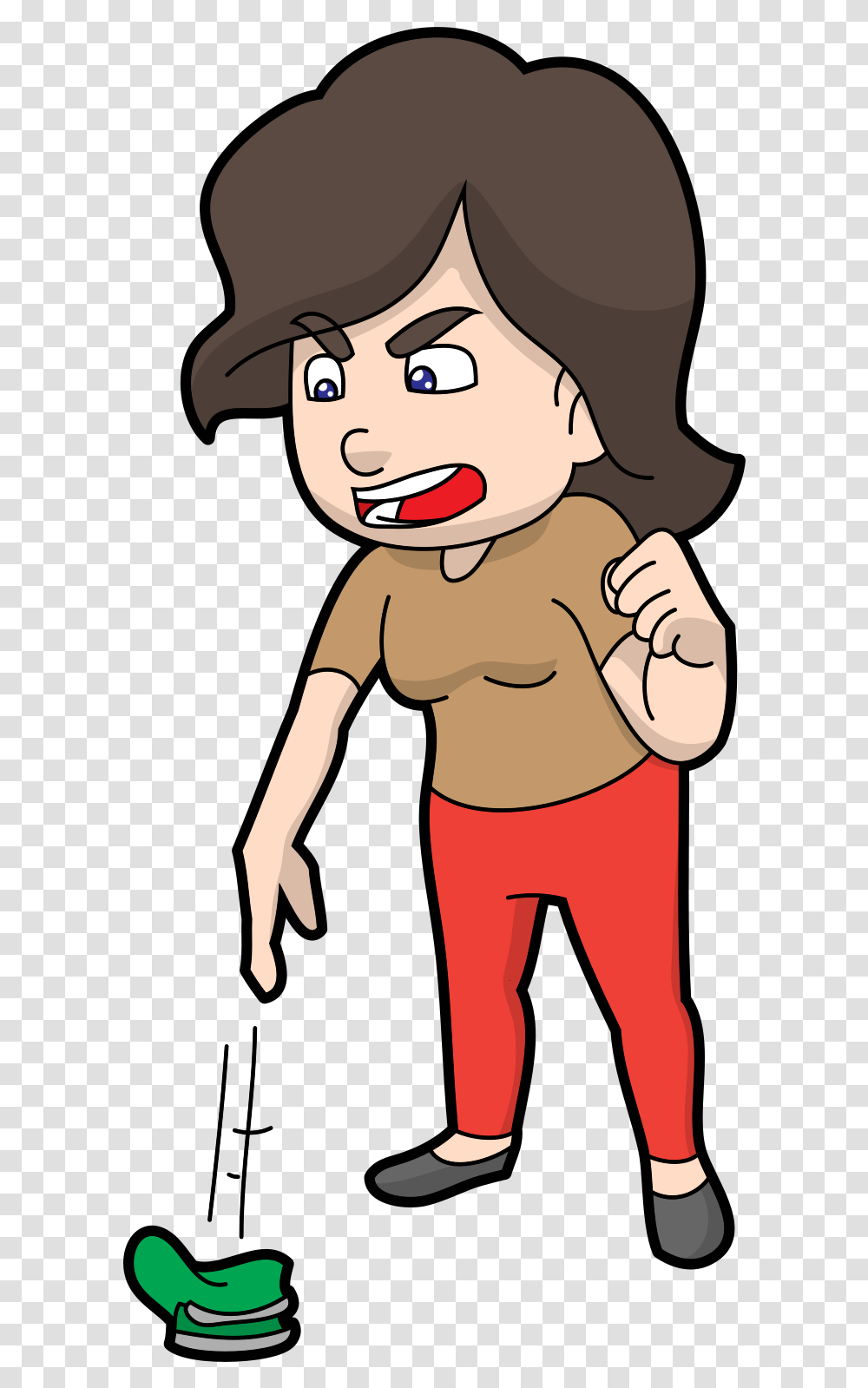 Fileangry Cartoon Woman Throwing Her Wallet Cartoon, Face, Person, Label, Eating Transparent Png