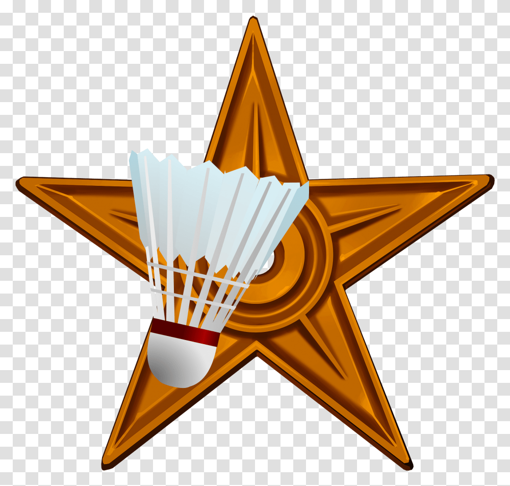 Filebadminton Barnstar Hirespng Wikimedia Commons Video Game, Symbol, Star Symbol Transparent Png