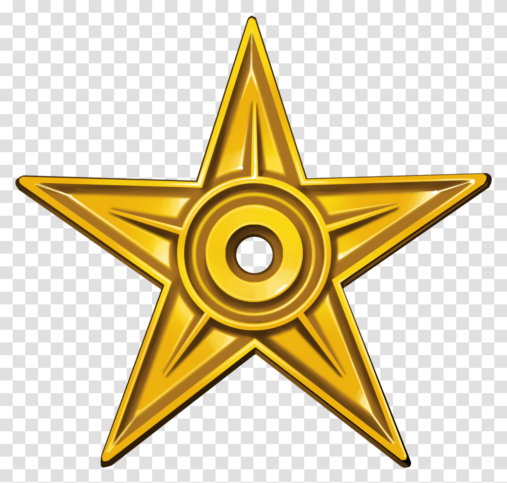 Filebarnstar Of Diligence Hirespng Wikimedia Commons Ten Years Logo, Cross, Symbol, Star Symbol, Gold Transparent Png