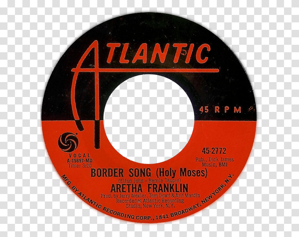 Fileborder Song Holy Moses By Aretha Franklin Us Vinyl Barbara Lewis Pushin A Good Thing Too Far, Disk, Dvd, Text, Label Transparent Png