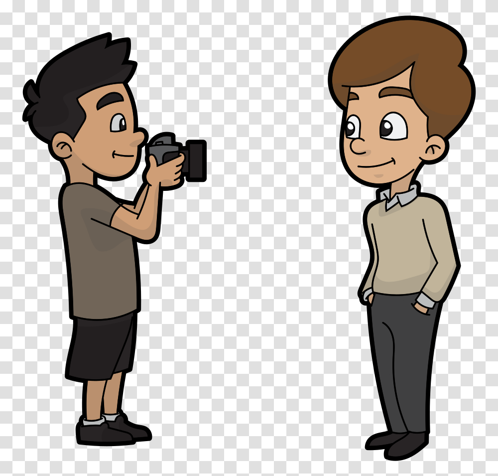 Filecartoon Cameraman Filming A Video Marketing Cartoon, Person, Human, Clothing, Apparel Transparent Png