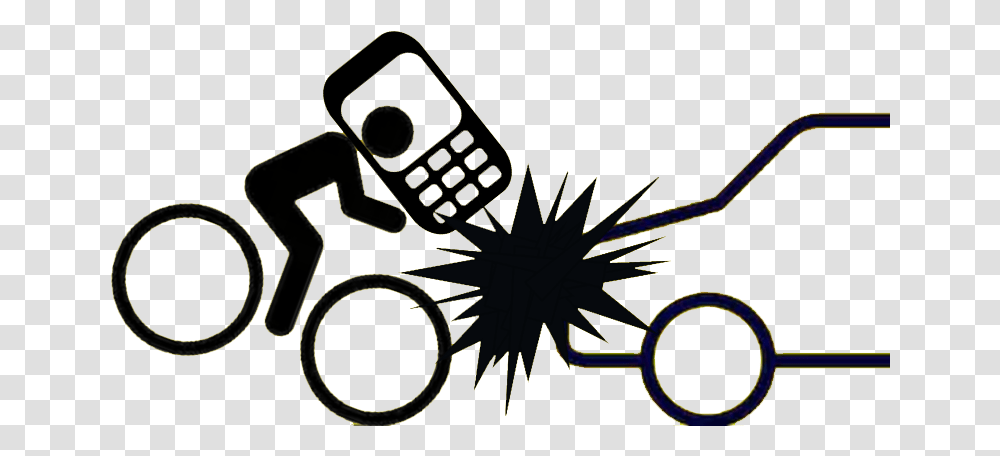 Filedistracted Bicyclist Safety Driving, Phone, Electronics, Mobile Phone, Cell Phone Transparent Png