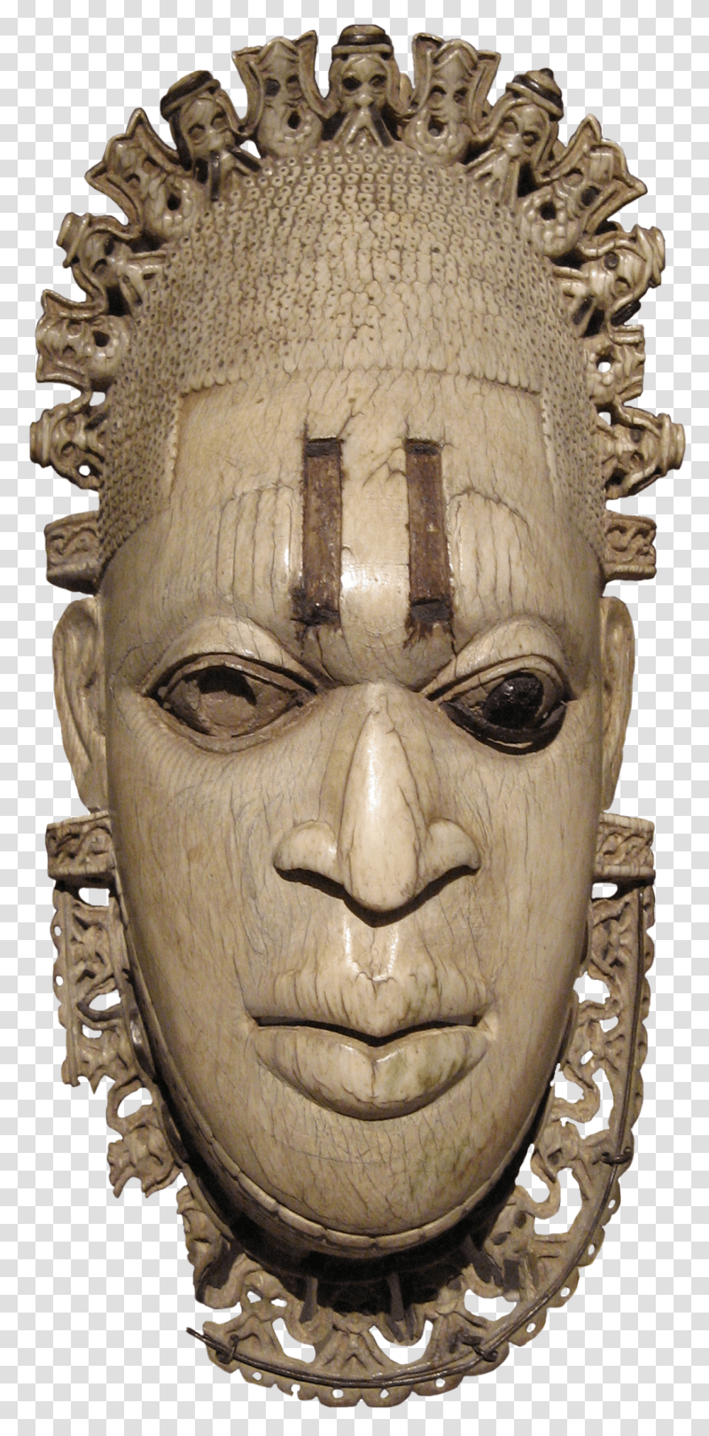 Fileedo Ivory Mask 18472png Wikipedia Mask Of Queen Idia, Architecture, Building, Pillar, Column Transparent Png