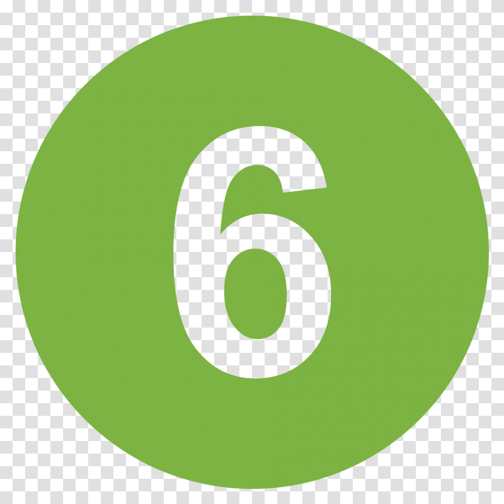Fileeo Circle Light Green Number6svg Wikimedia Commons Solid, Symbol, Text, Tennis Ball, Sport Transparent Png
