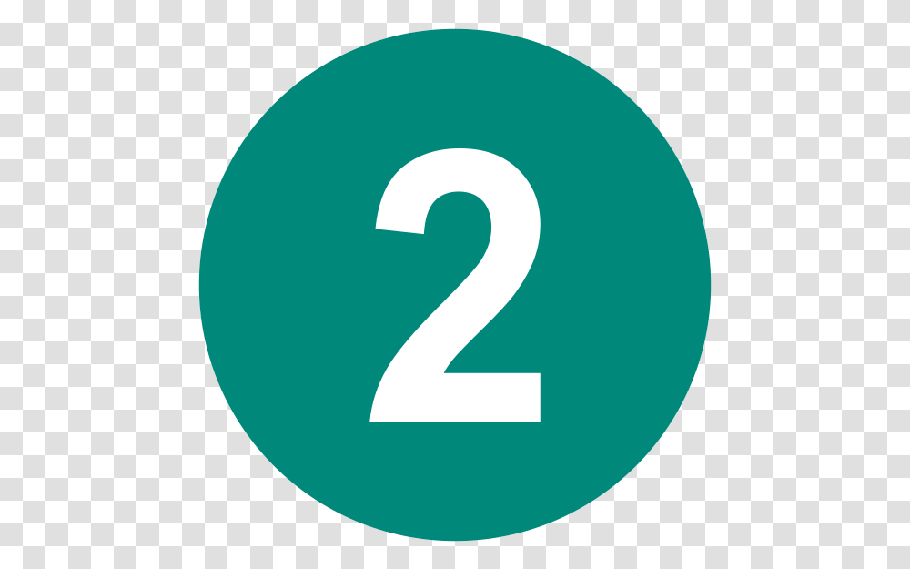 Fileeo Circle Teal White Number 2svg Wikimedia Commons Number 2 In Blue Circle, Symbol, Text Transparent Png