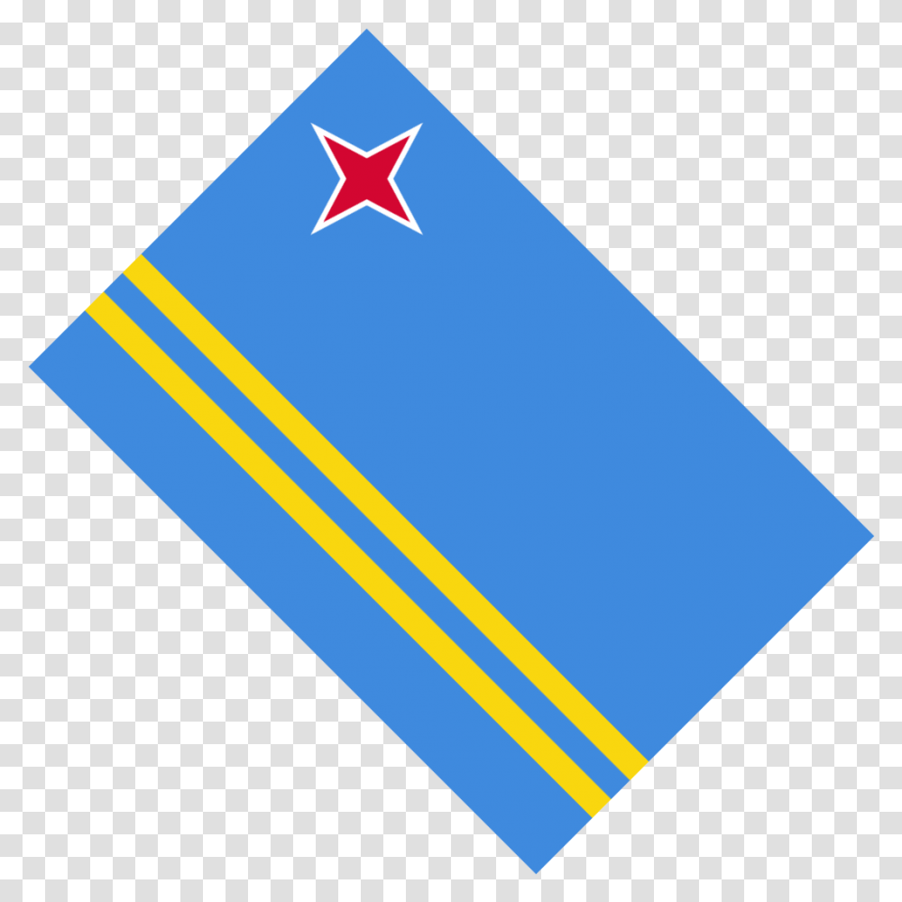 Fileflag Of Aruba Diagonalsvg Wikipedia Flag, Metropolis, City, Urban, Building Transparent Png