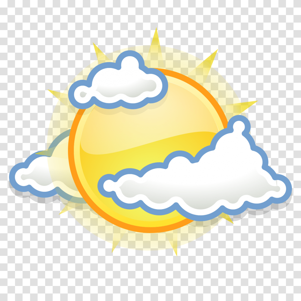 Filegnome Weatherfewcloudssvg Wikimedia Commons Scattered Clouds Weather Symbol, Outdoors, Nature, Birthday Cake, Dessert Transparent Png