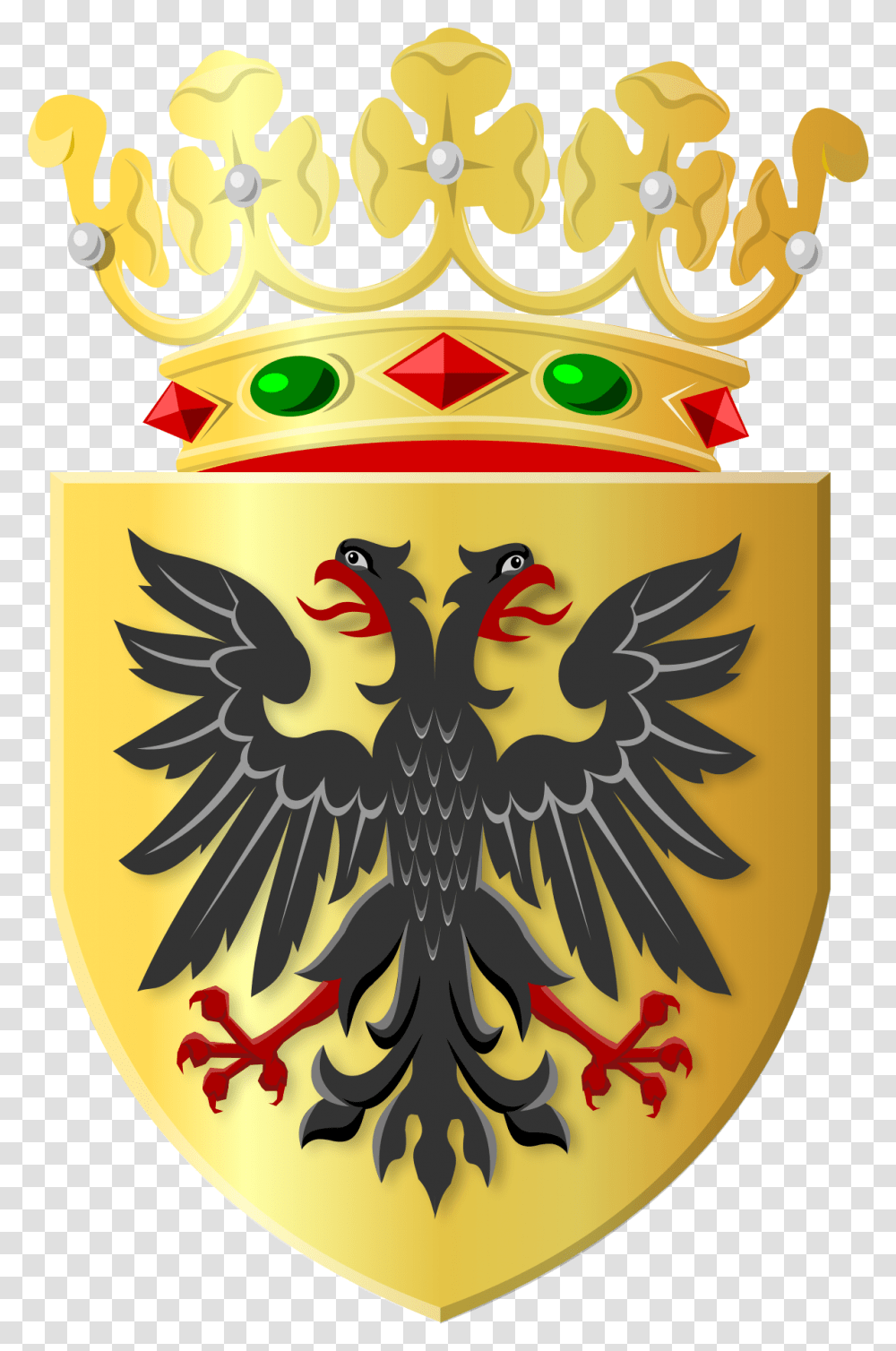 Filegolden Shield With Black Eagle And Golden Crownsvg Gemeente Loppersum, Armor, Symbol, Emblem, Logo Transparent Png