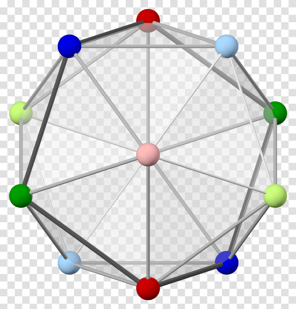 Fileicosahedron With Colored Vertices 5 Fold Lightpng Ferris Wheel, Network, Balloon, Leisure Activities, Sphere Transparent Png