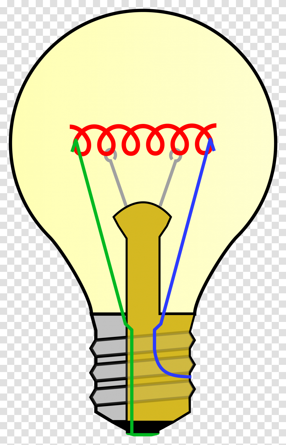 Fileincandescent Light Bulb No Labelssvg Wikimedia Commons Incandescent Light Bulb Diagram, Lightbulb Transparent Png