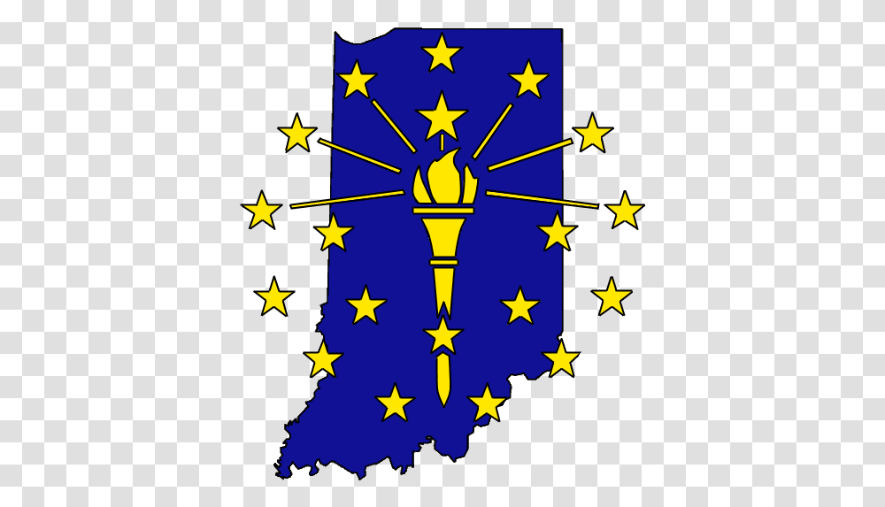 Fileindiana With Torch Star Logopng Wikimedia Commons Indiana State Flag, Light, Symbol, Star Symbol Transparent Png