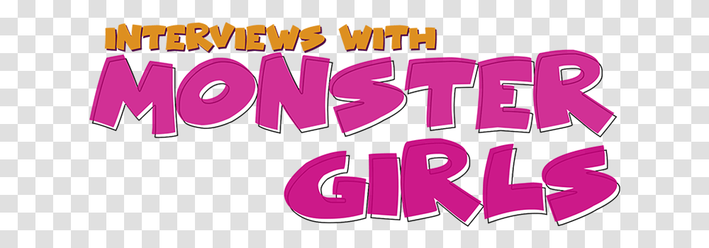 Fileinterviews With Monster Girls Anime Logopng Demi Chan Wa Kataritai, Text, Purple, Pac Man, Parade Transparent Png