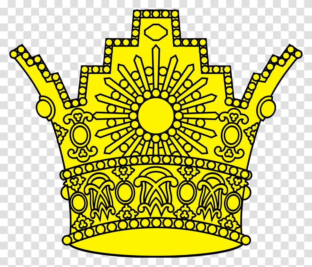 Filekingdom Of Iran Pahlavi Golden Crownsvg Wikimedia Iranian Crown Vector, Jewelry, Accessories, Accessory Transparent Png