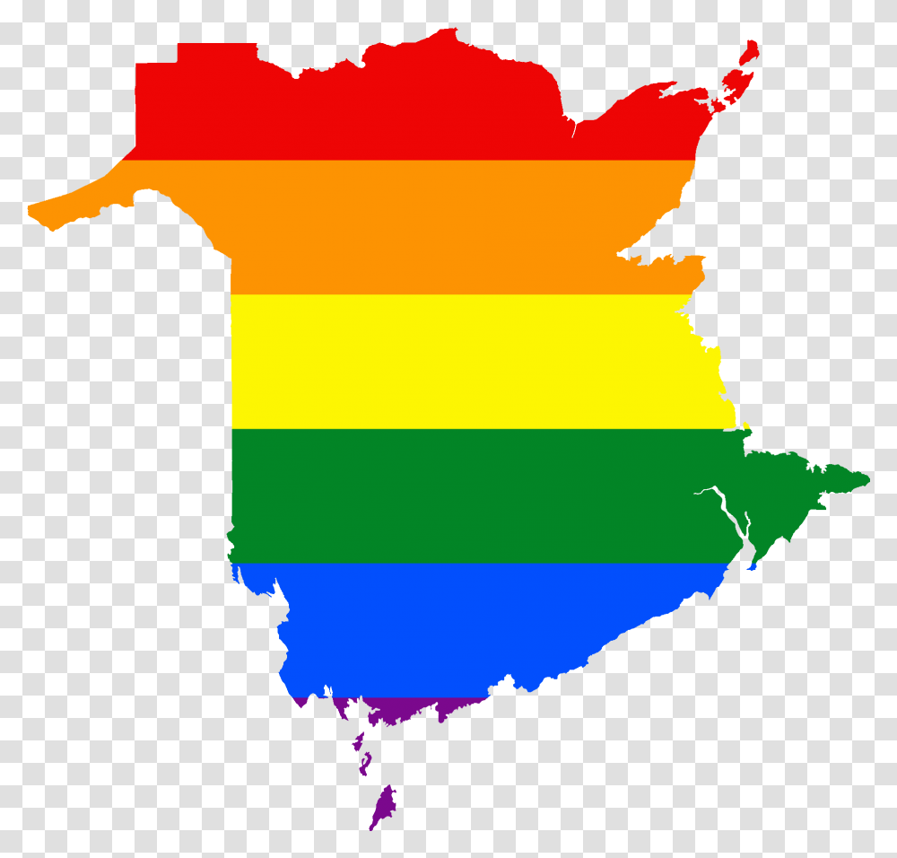 Filelgbt Flag Map Of New Brunswickpng Wikimedia Commons New Brunswick Health Zones, Graphics, Art, Outdoors, Mountain Transparent Png