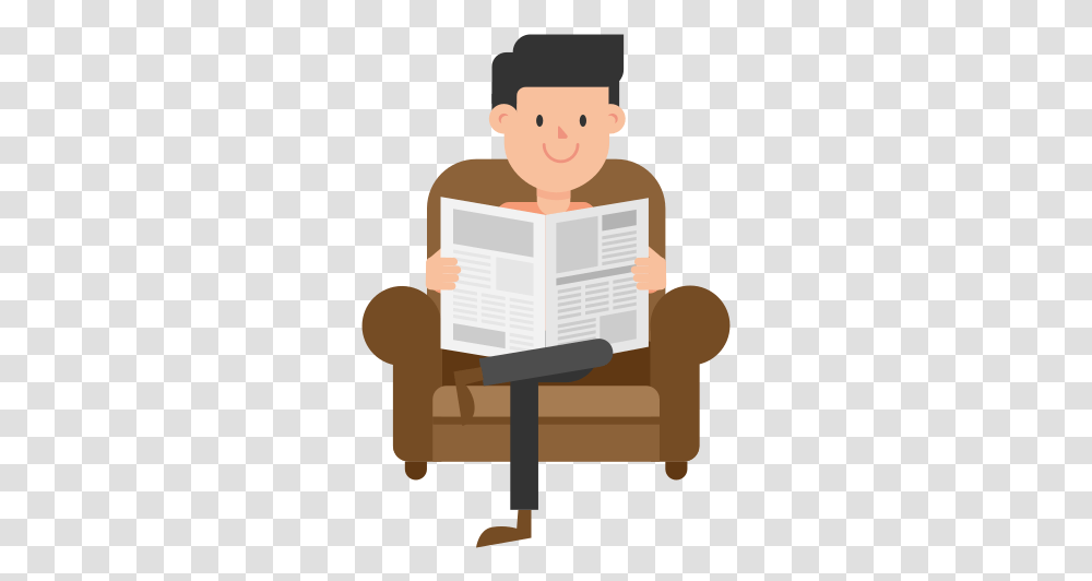 Fileman Reading The Newspaper Vector Svg Cartoon Picture Of A Man Svg Wikimedia Commons, Toy, Text Transparent Png