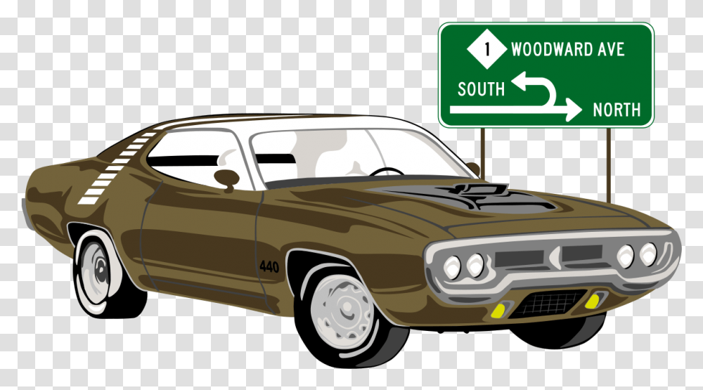 Filemuscle Car Detroitsvg Wikimedia Commons Roadrunner Car Clipart, Vehicle, Transportation, Sedan, Tire Transparent Png