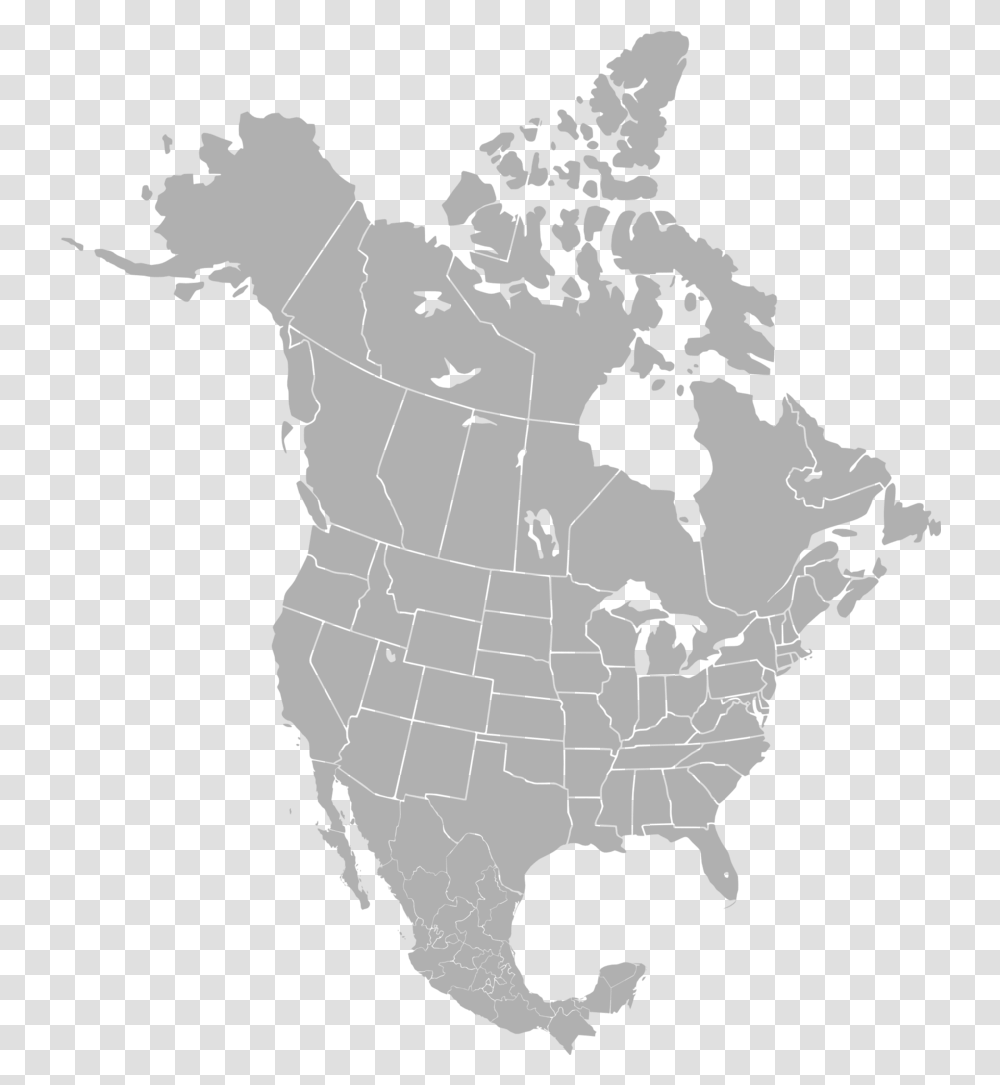 Filenorth America Blank Range Mappng North America United State Of Canada, Stencil, Astronomy, Outer Space, Diagram Transparent Png