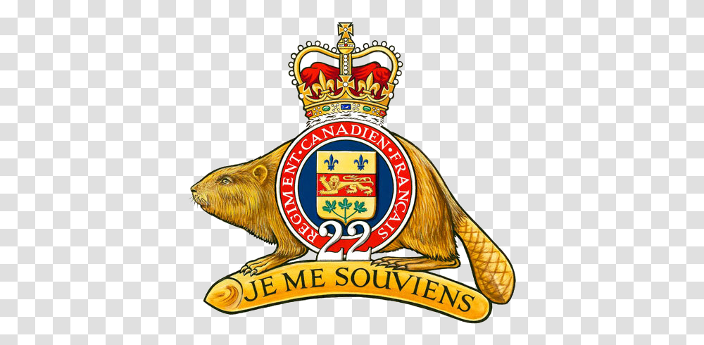 Fileroyal 22nd Regiment Badgepng Wikipedia Royal 22e Rgiment, Logo, Symbol, Trademark, Mammal Transparent Png