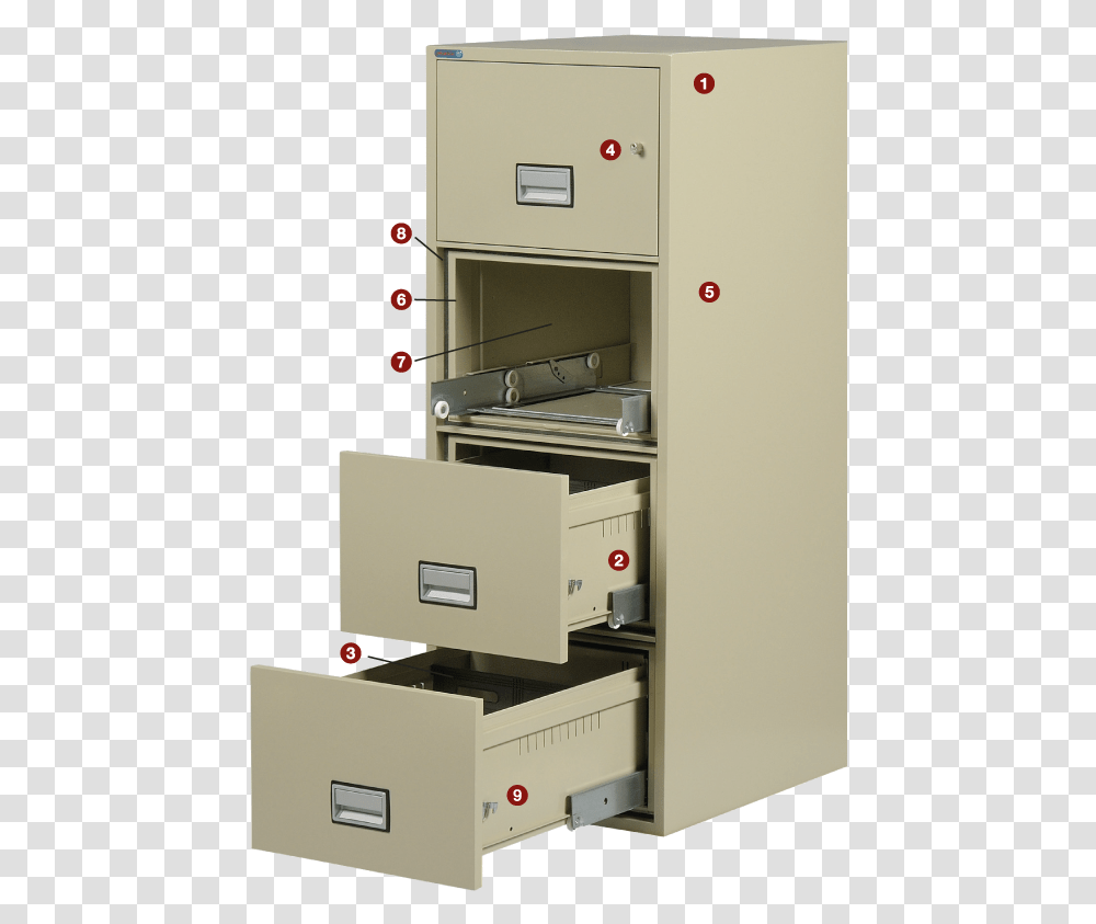 Files Cutaway Phoenix Fire File Features, Furniture, Drawer, Cabinet, Safe Transparent Png