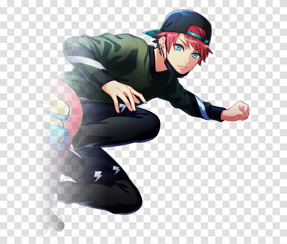 Fileskateboard Boy Taichi Serious Ssr Transparentpng Anime Boy With Skateboard, Person, Clothing, Helmet, Dance Pose Transparent Png