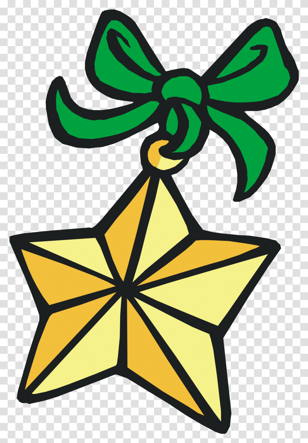 Filestar With Green Ribbonsvg Wikipedia Christmas Poinsettia Cartoon, Symbol, Ornament, Star Symbol, Gold Transparent Png