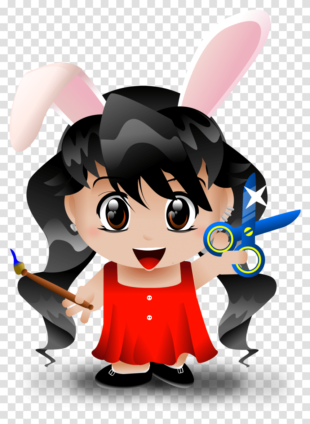 Filewhite Bunnysvg Wikimedia Commons Cat Anime, Toy, Graphics, Art, Outdoors Transparent Png