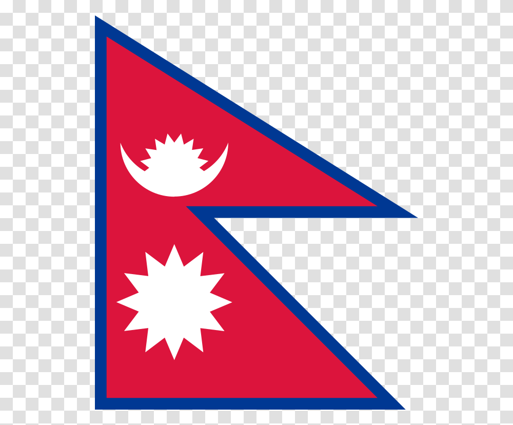 Filflag Of Nepal Wikipedia, Star Symbol, Triangle Transparent Png