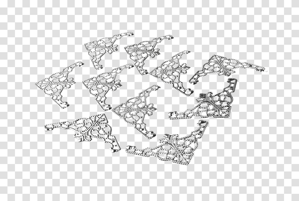 Filigree Silver Corners Gold Full Size Download Gold, Lace, Diamond, Gemstone, Jewelry Transparent Png